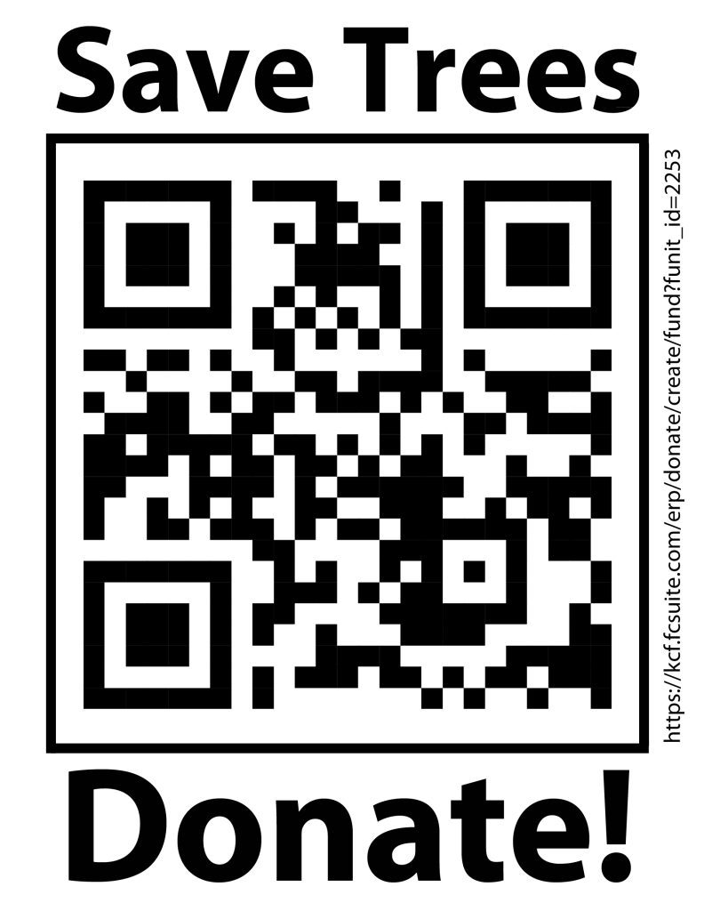 QR code to donate page